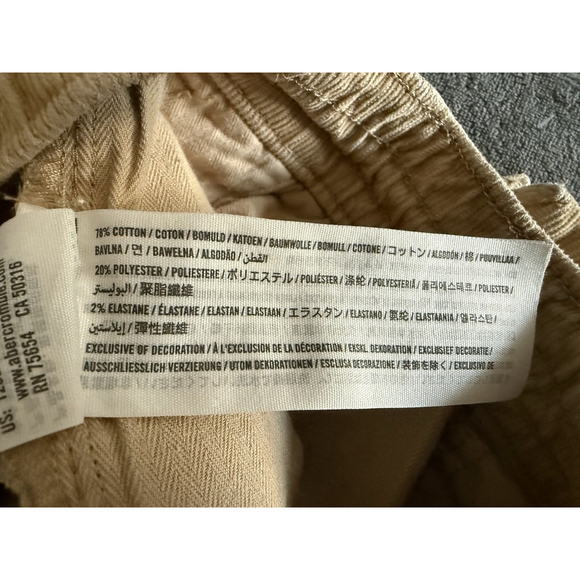 Abercrombie & Fitch Heavy Corduroy Pull-on 90s Shorts Men's Medium Beige Stretch - Picture 9 of 10